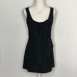 White House|Black Market - All black ruffled Tank